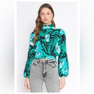 Revolve Green Rosa Top Size Small Open Back